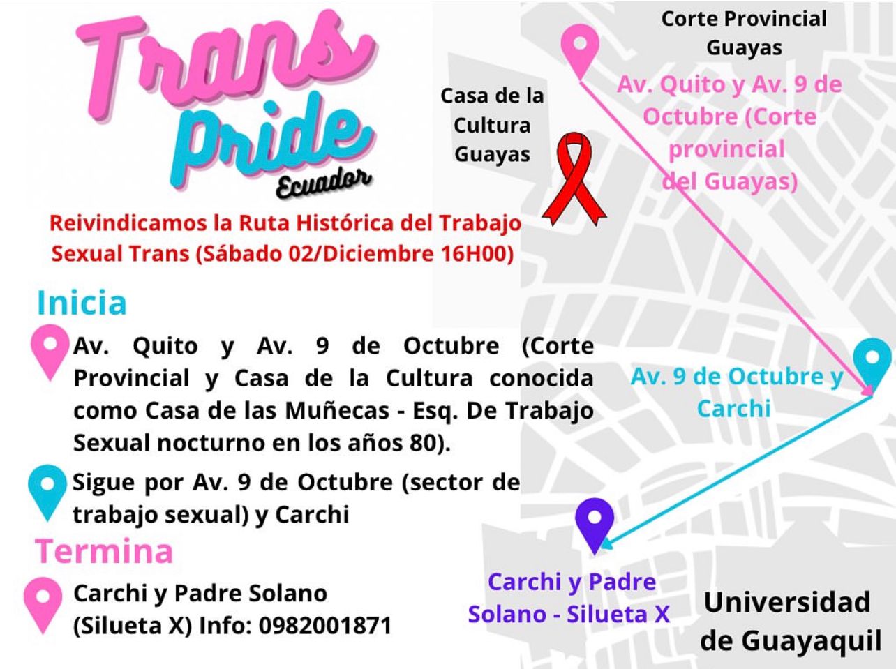 Personas trans movilizadas por derechos y trabajo en Ecuador